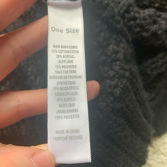 NORDSTROM Oversized Chunky Knit Faux Fur Sweater Penny Lane Cardigan - Picture 6 of 6